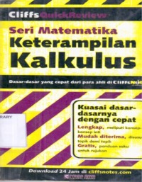 CliffsQuickReview Seri Matematika Keterampilan Kalkulus